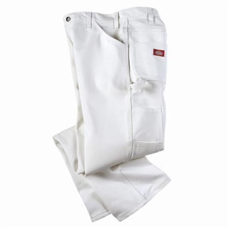 DICKIES 38" x 32" White Painter's Pants Cotton Men's Relaxed Fit 1953-38X32